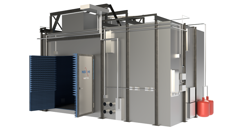 Anechoic chamber with RF absorber