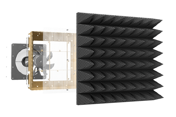 Honeycomb Absorber with Forced Air Cooling - Exploded-view
